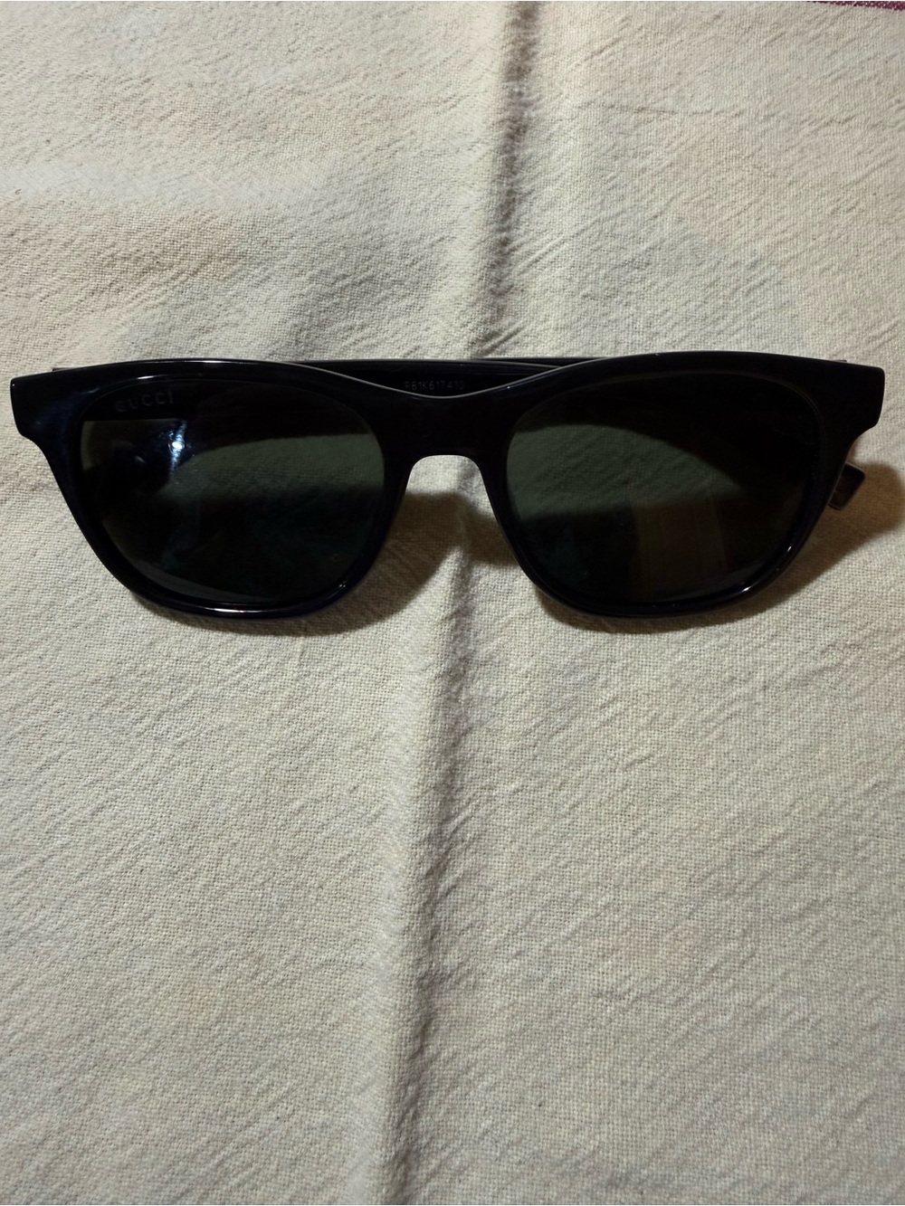 Gucci Black Sunglasses with Dark Green Lenses